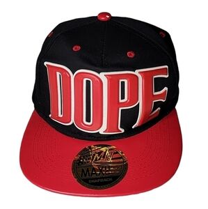 High Quality Max Headgear Hat Black Red DOPE Adjustable Snapback Cap
